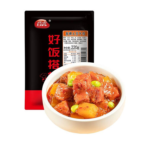 香辣土豆牛肉包装